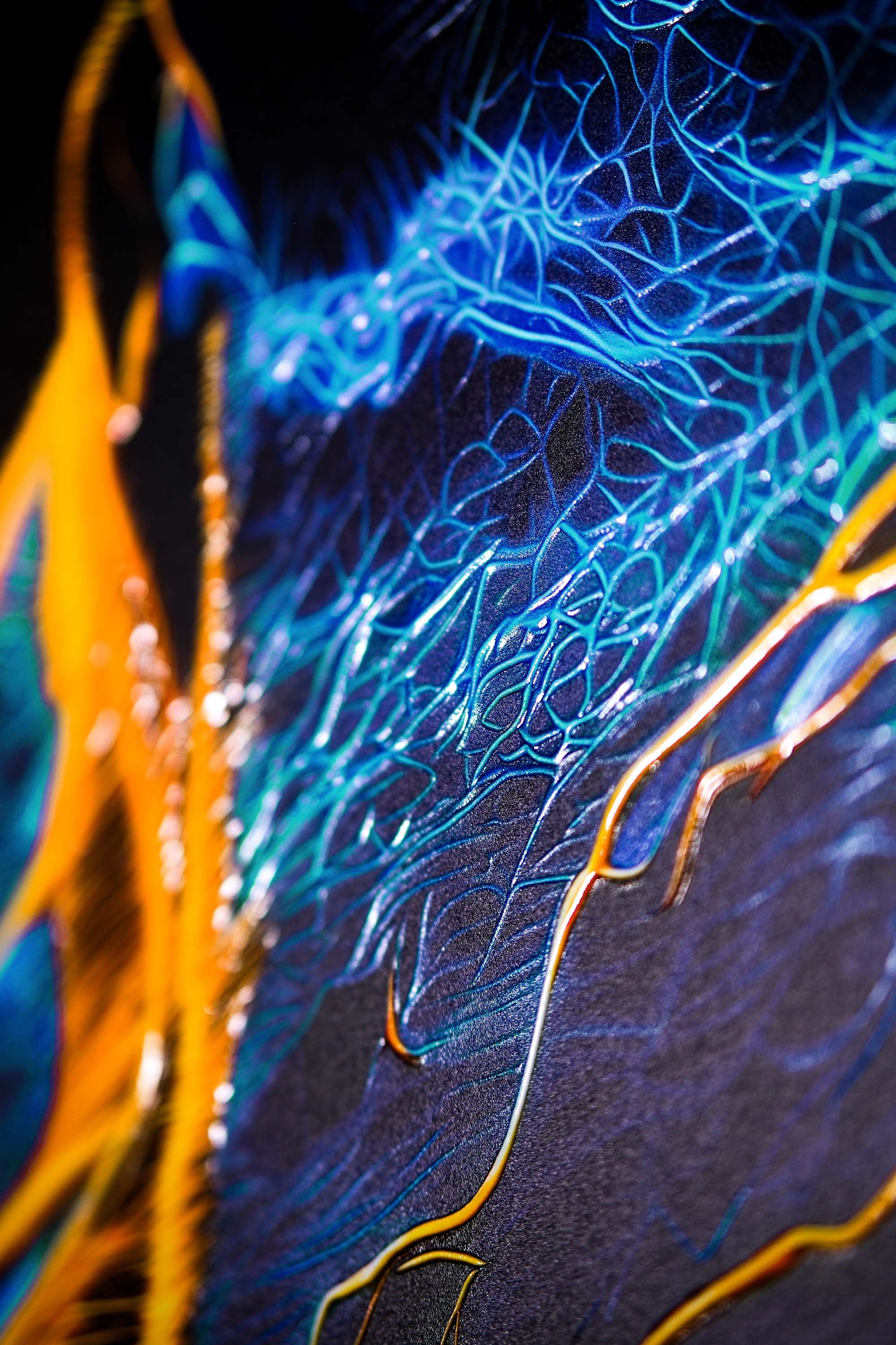 Neon Panther Pulse — 3D Haptic Embossed High-Gloss Luxury Wall Art - Image 6