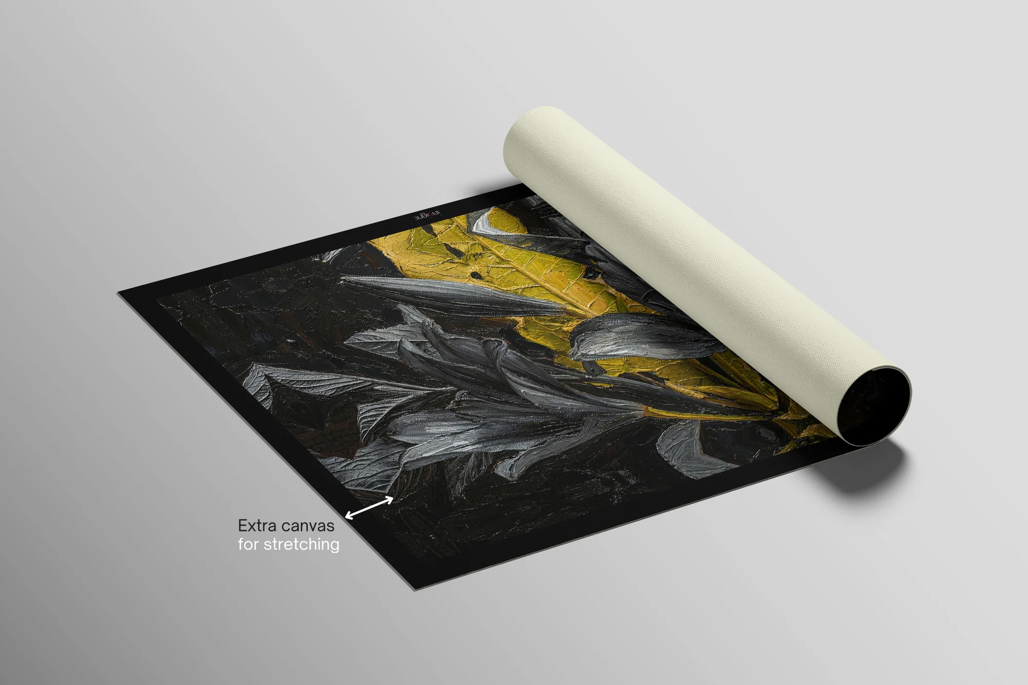 Noir Lilies & Gilded Shadows — 3D Haptic Embossed High-Gloss Luxury Wall Art - Image 7