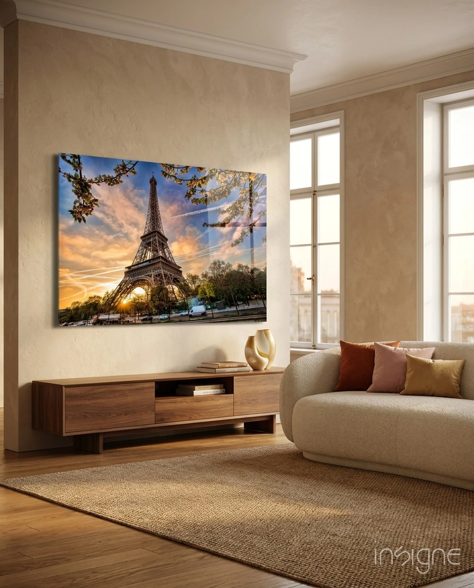 Eiffel Tower Glass Wall Art