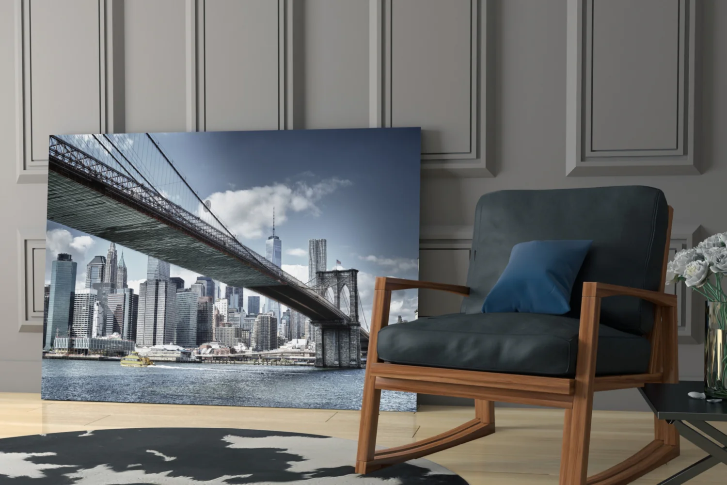 Manhattan Bridge Glass Wall Art - Image 7