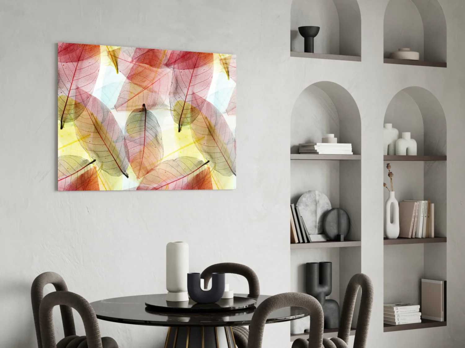 Colorful Leaves Glass Wall Art - Image 6