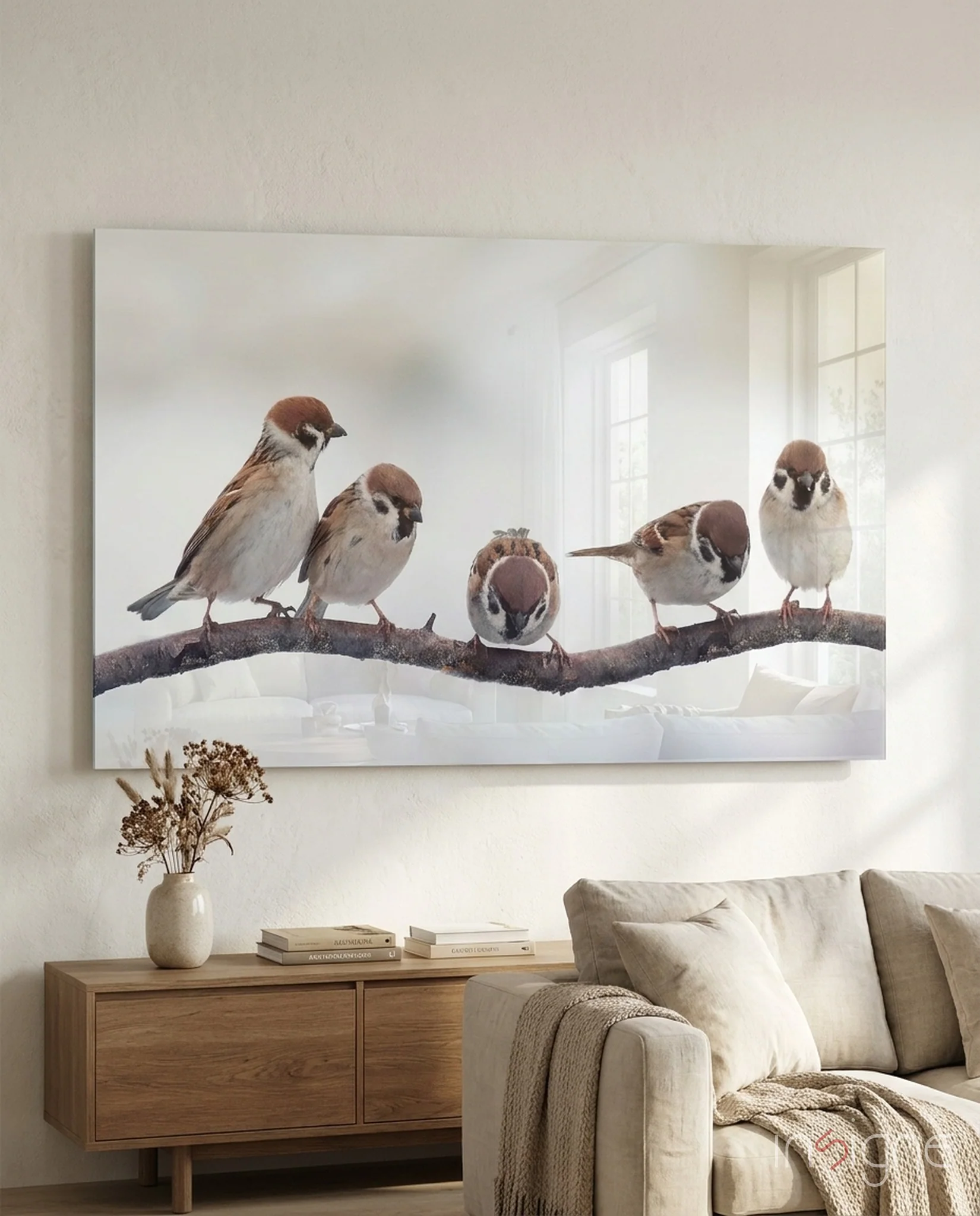 Birds Glass Wall Art