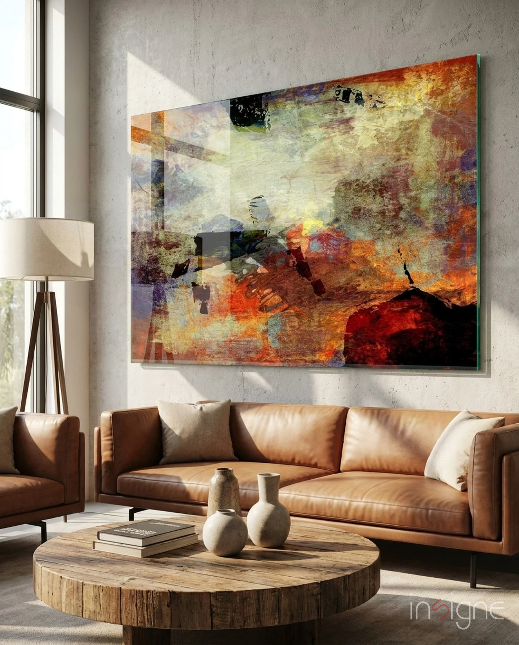 Abstract Glass Wall Art
