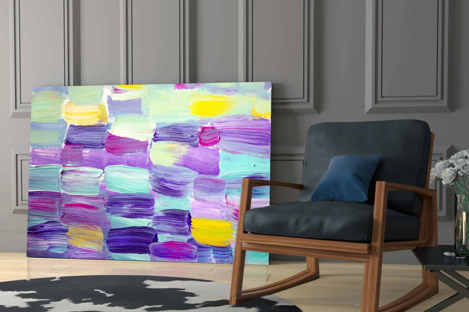 Abstract Glass Wall Art - Image 7