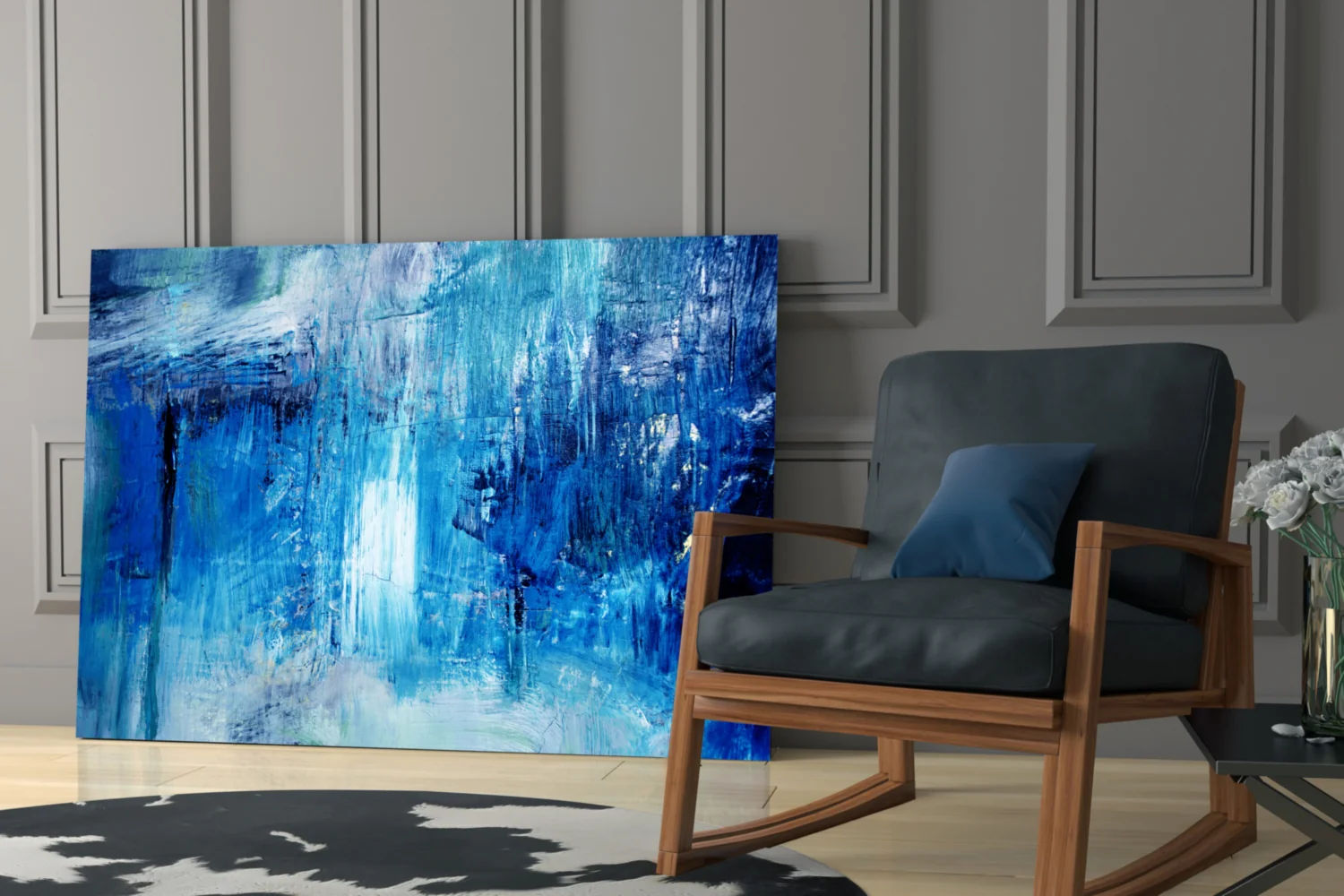 Abstract Glass Wall Art - Image 7