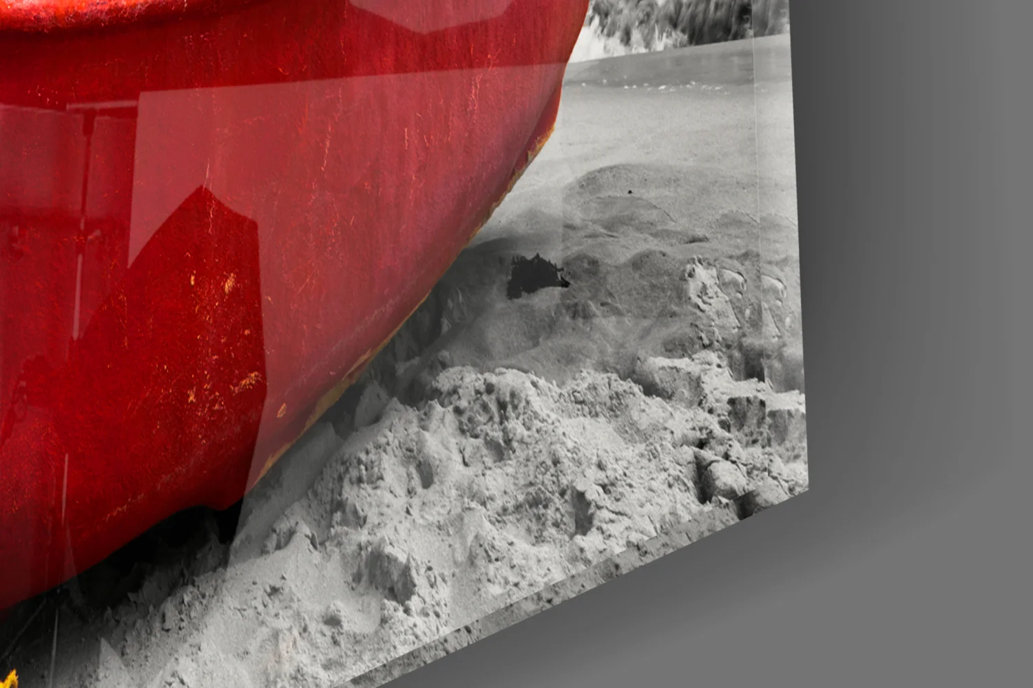 Red Kayak Glass Wall Art - Image 8