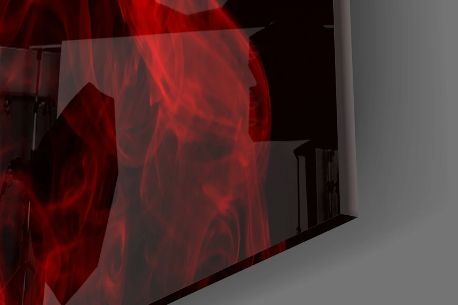 Red Smoke Glass Wall Art - Image 8