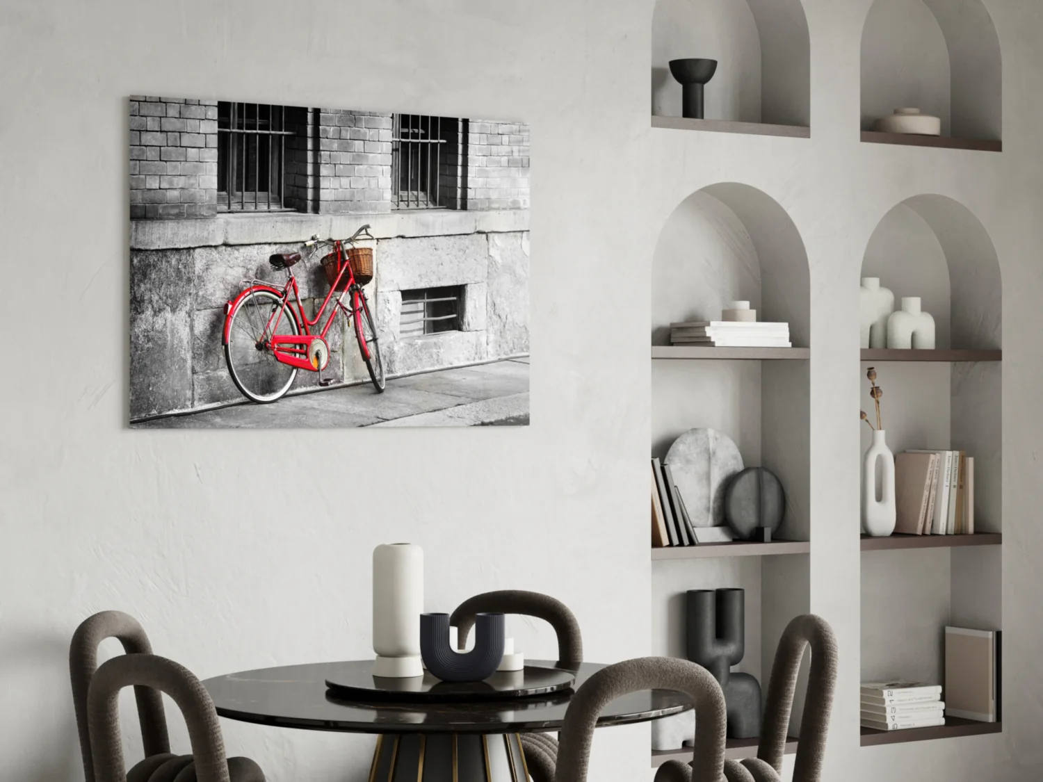 Red Bicycle Glass Wall Art - Image 6