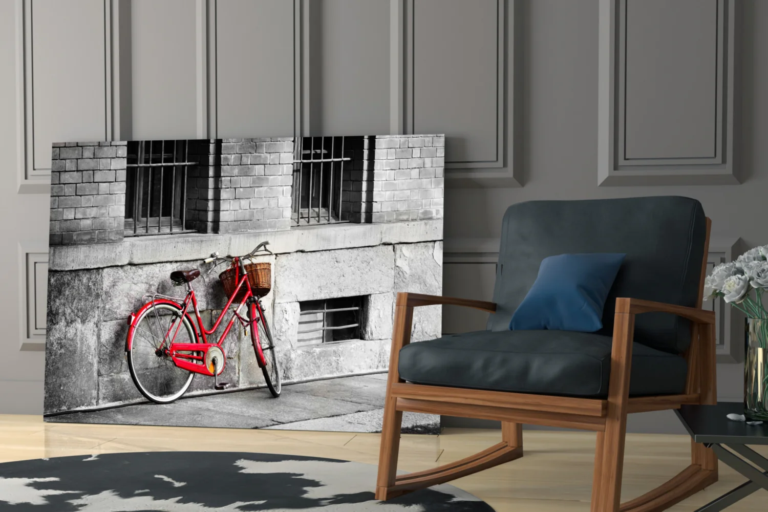 Red Bicycle Glass Wall Art - Image 7