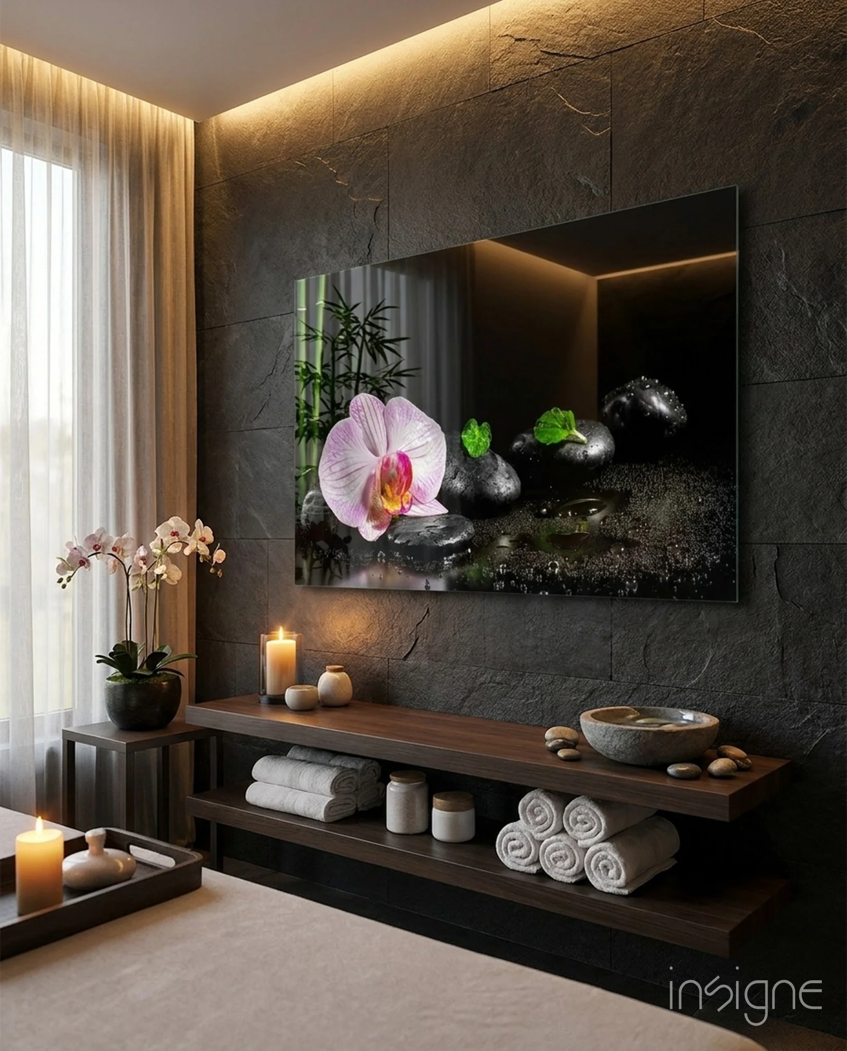 Spa Glass Wall Art