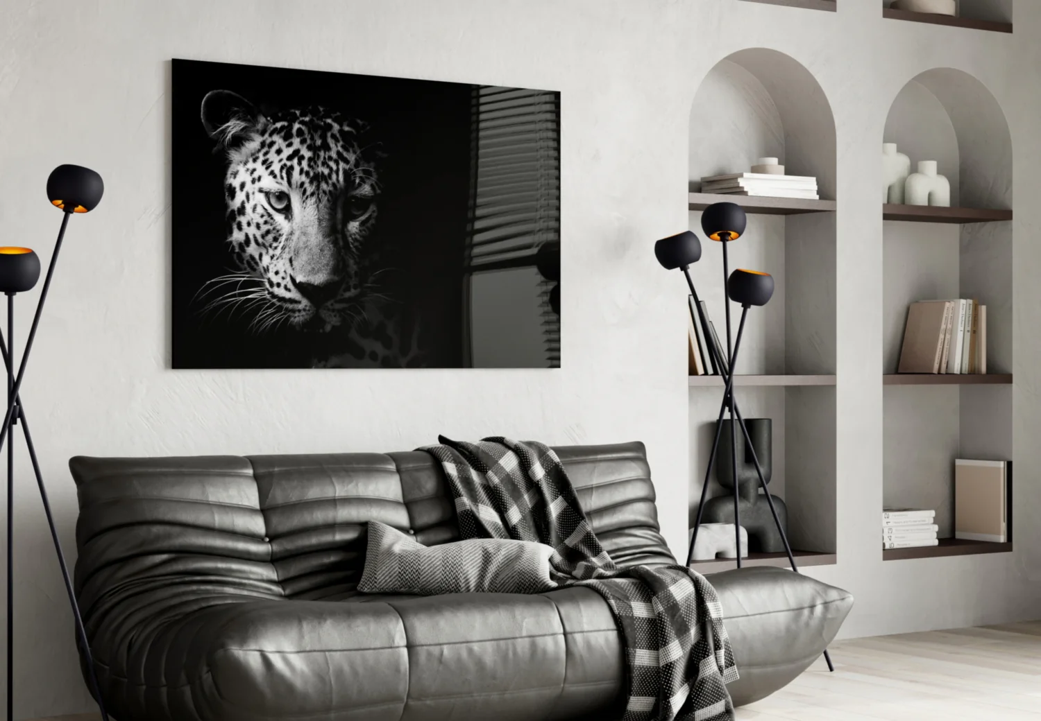 Leopard Glass Wall Art - Image 5