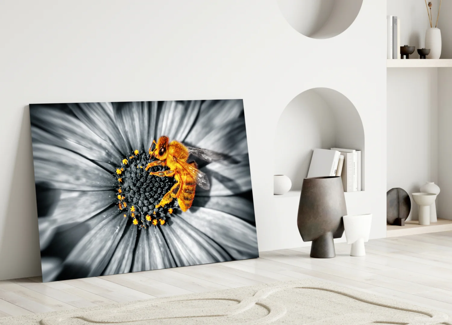 Honey Bee Glass Wall Art - Image 4