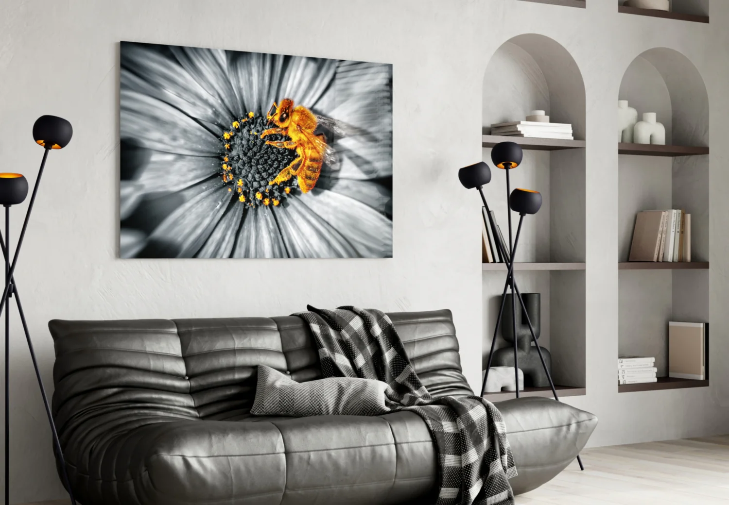 Honey Bee Glass Wall Art - Image 5