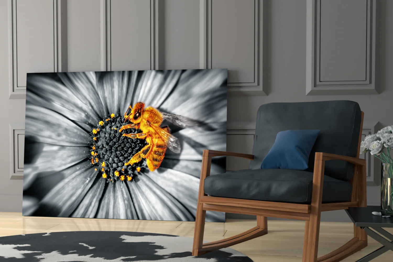 Honey Bee Glass Wall Art - Image 7
