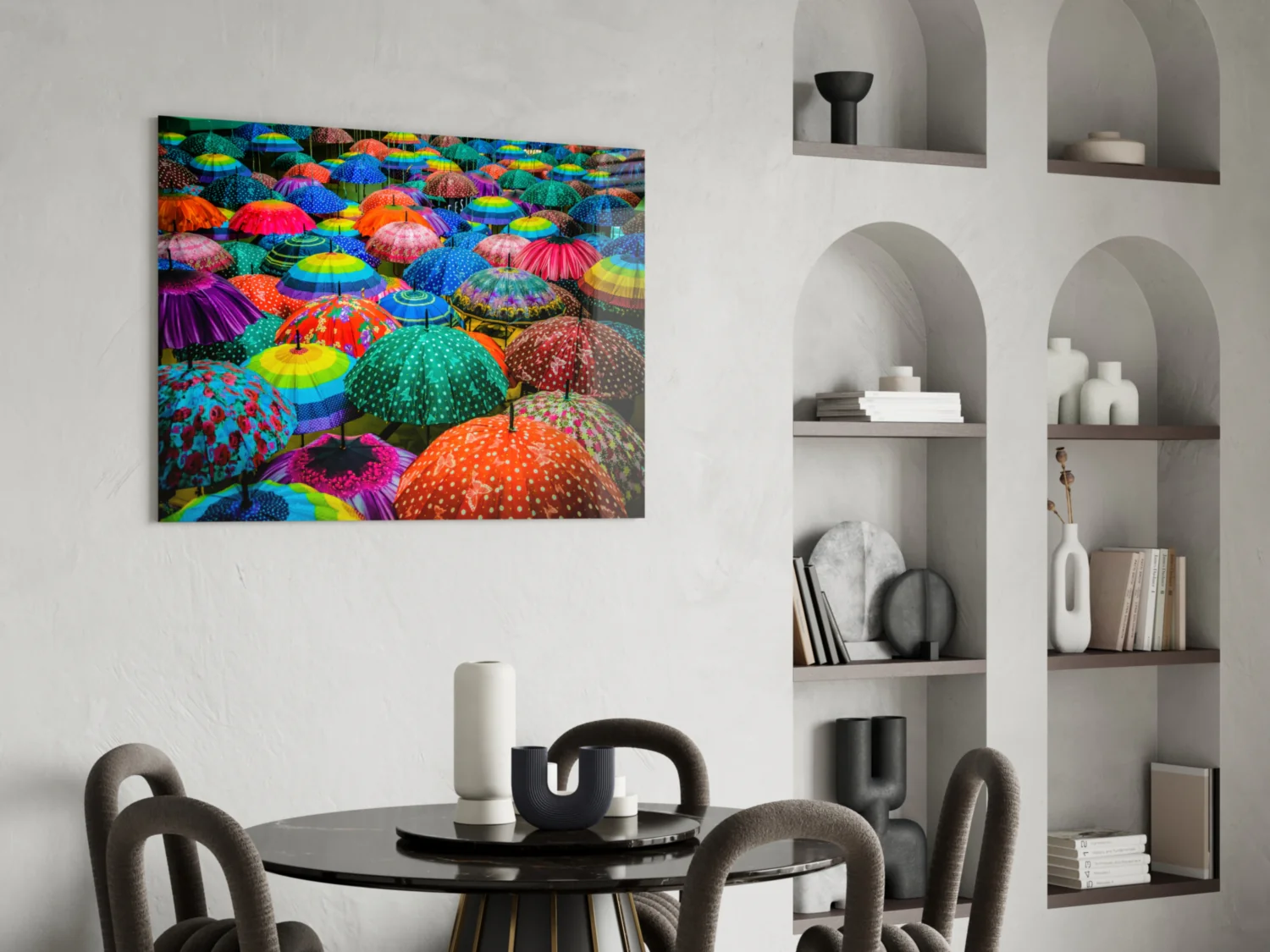 Colorful Umbrellas Glass Wall Art - Image 6