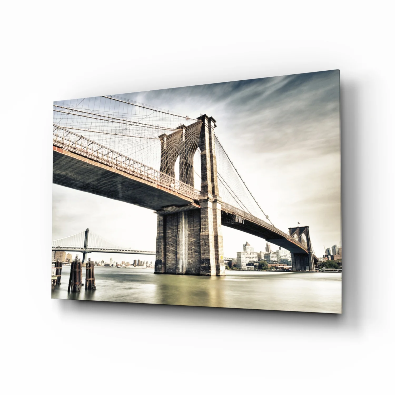 Brooklyn Bridge Glass Wall Art - Image 2