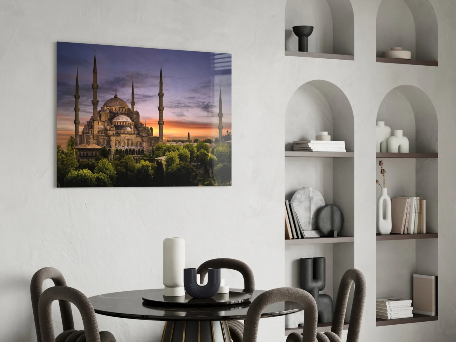 Blue Mosque Glass Wall Art - Image 6