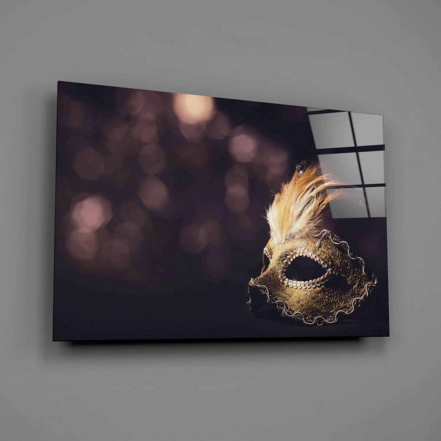 Venetian Mask Glass Wall Art - Image 3