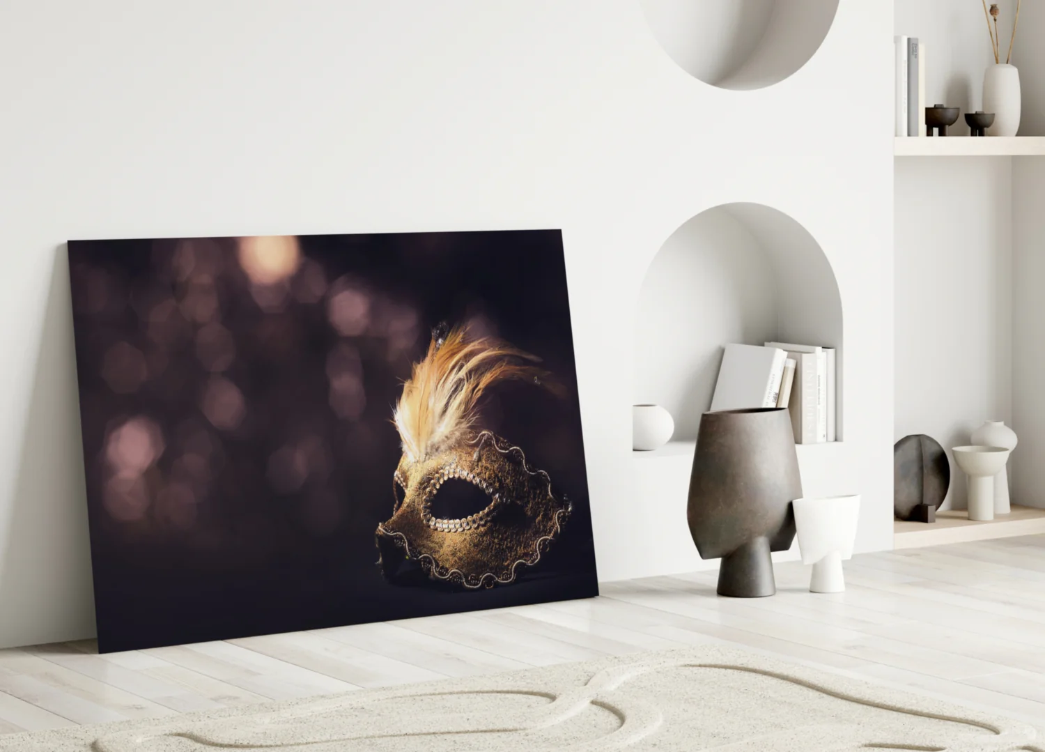Venetian Mask Glass Wall Art - Image 4
