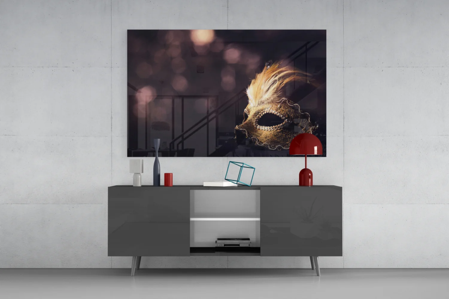 Venetian Mask Glass Wall Art - Image 9