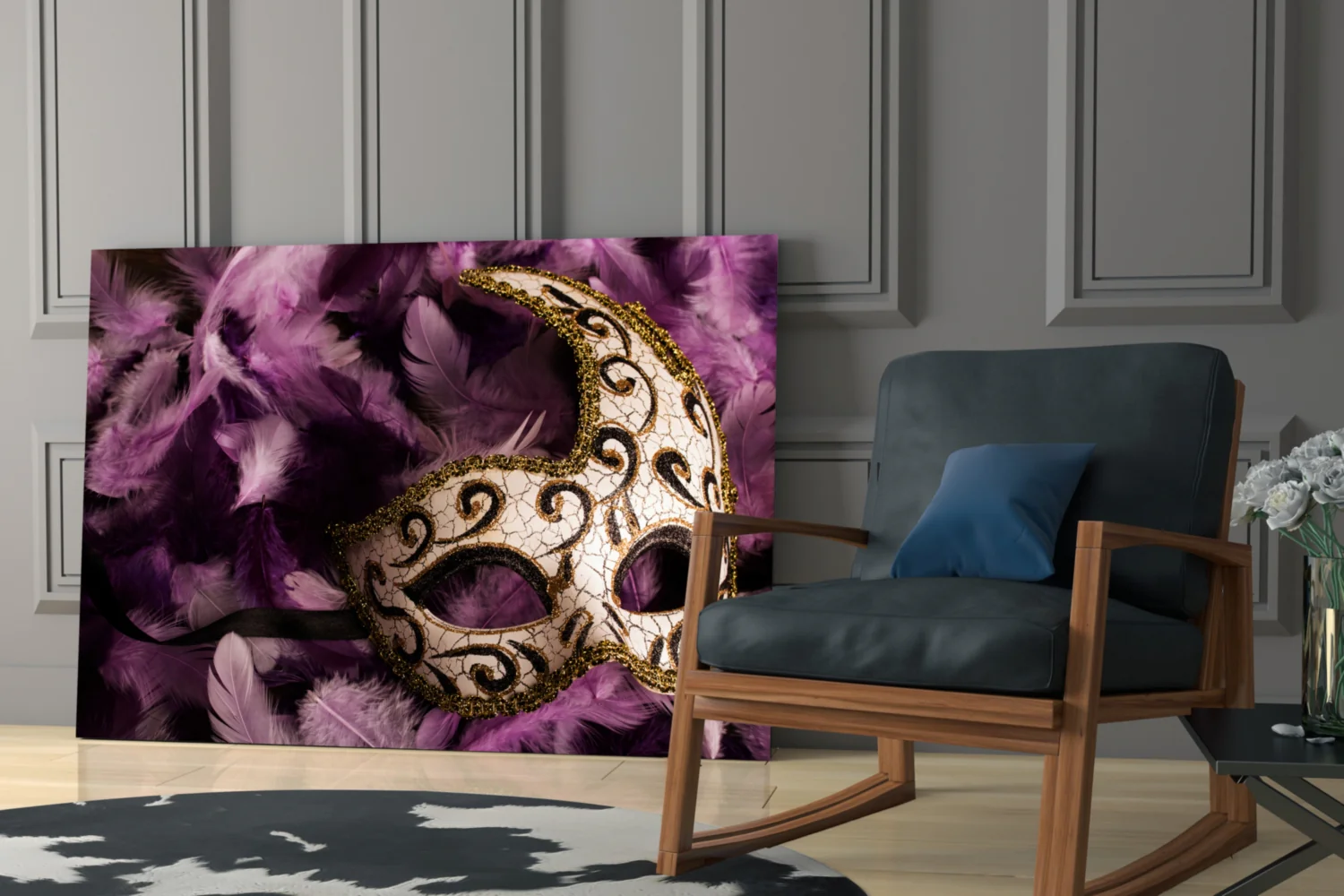 Venetian Mask Glass Wall Art - Image 7