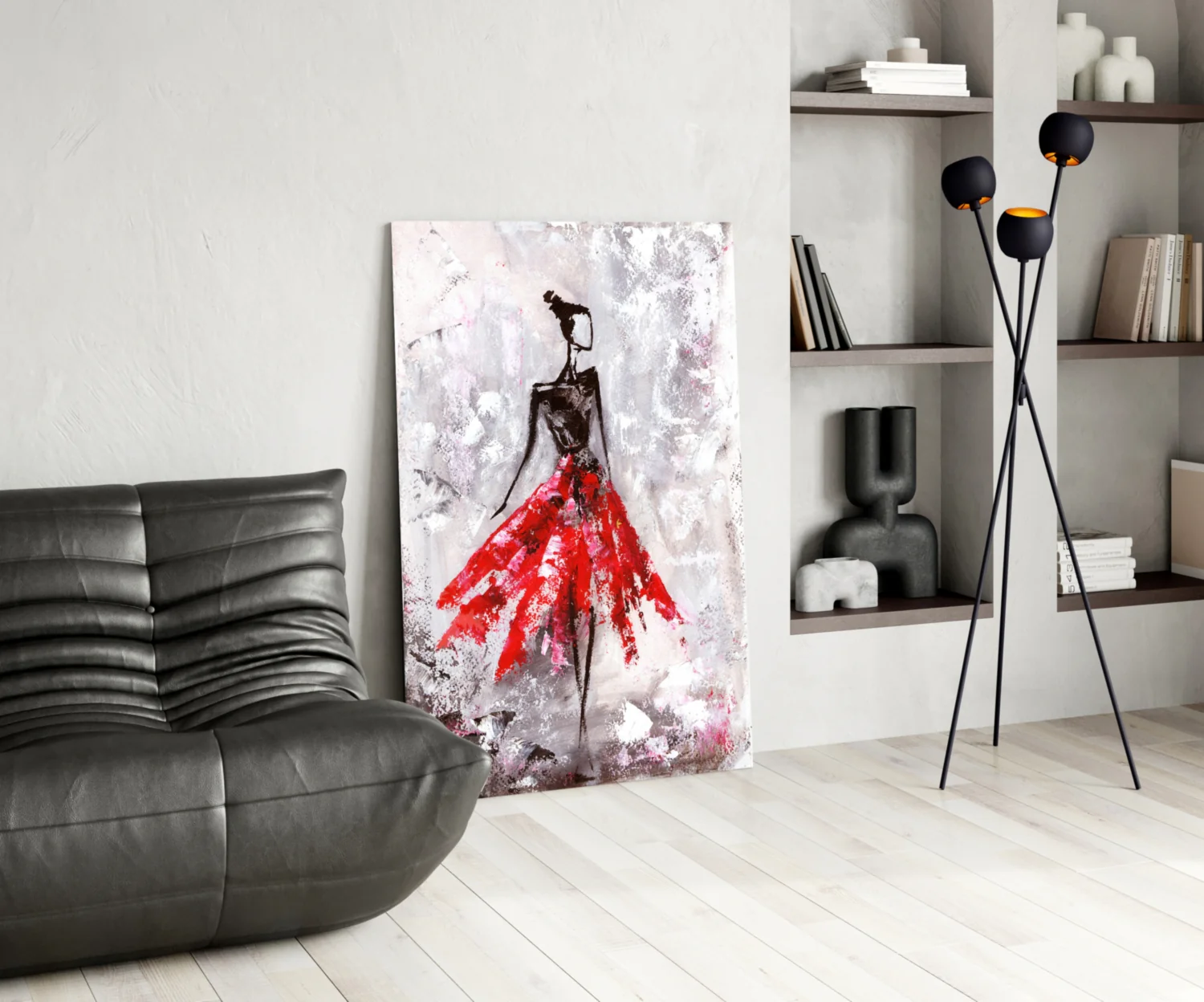 Female (Red) Glass Wall Art - Image 6