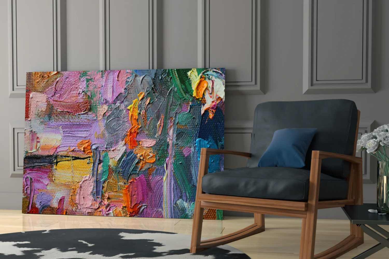 Abstract Glass Wall Art - Image 7