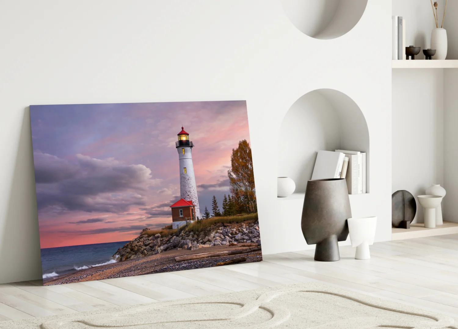 Lighthouse Glass Wall Art - Image 4