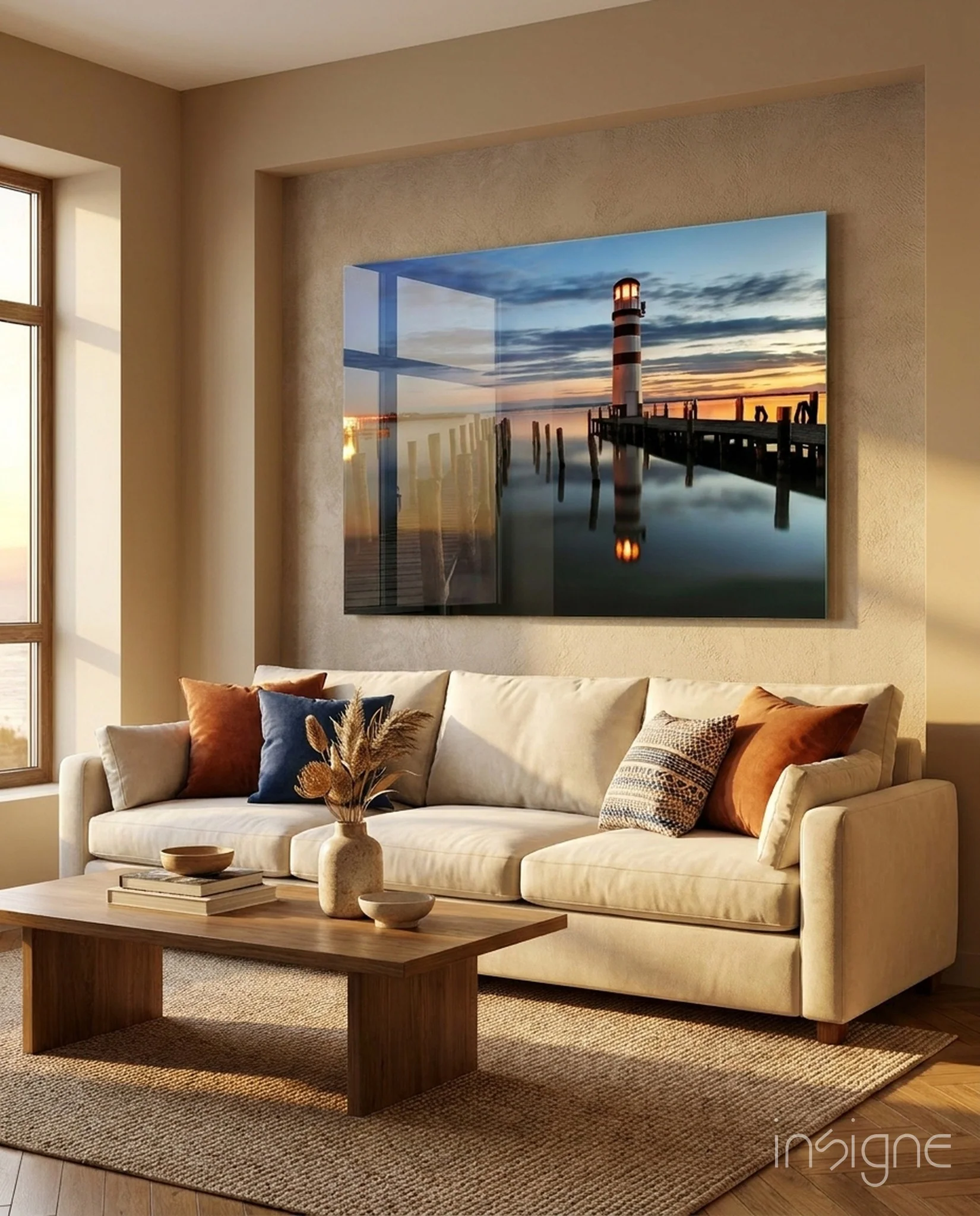 Lighthouse Glass Wall Art