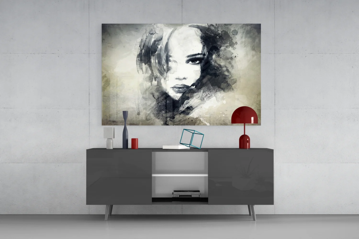 Woman Portrait Glass Wall Art - Image 9