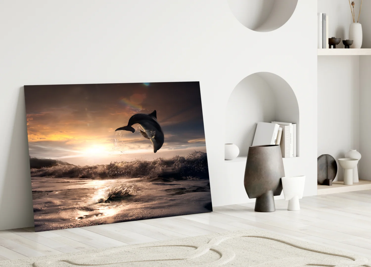 Dolphin Glass Wall Art - Image 3