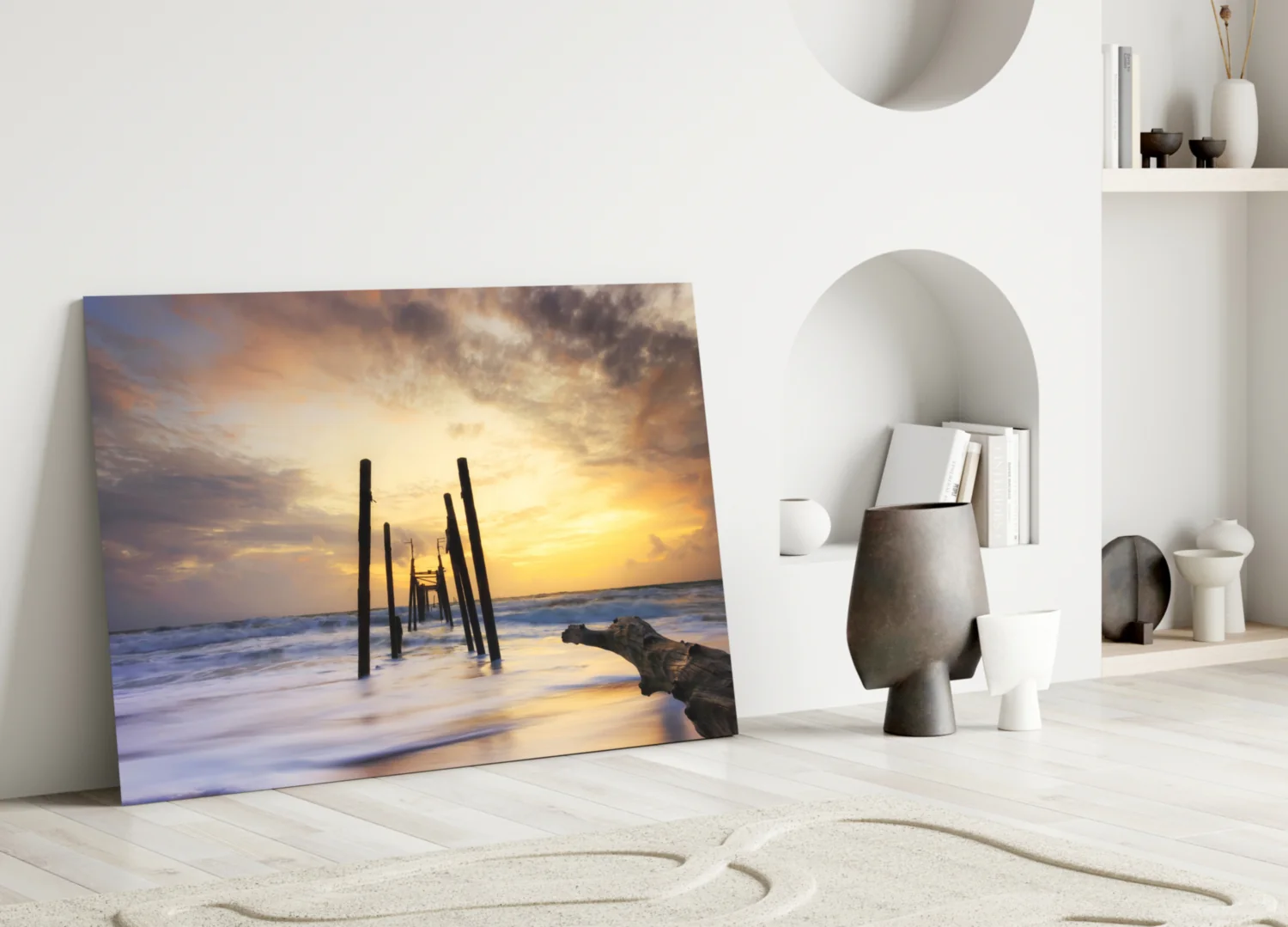 Destroyed Dock Glass Wall Art - Image 3