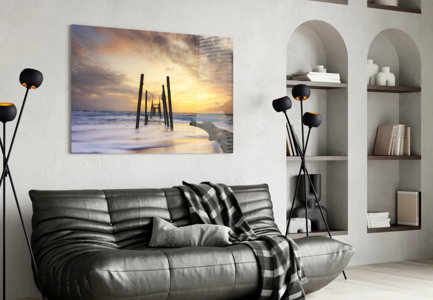 Destroyed Dock Glass Wall Art - Image 4