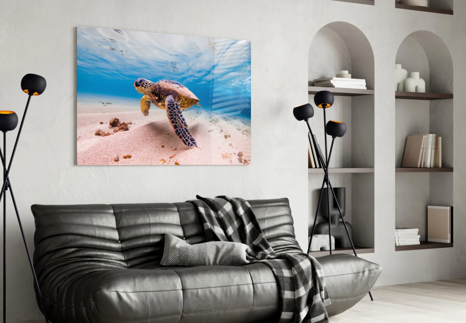Sea Turtle Glass Wall Art - Image 4