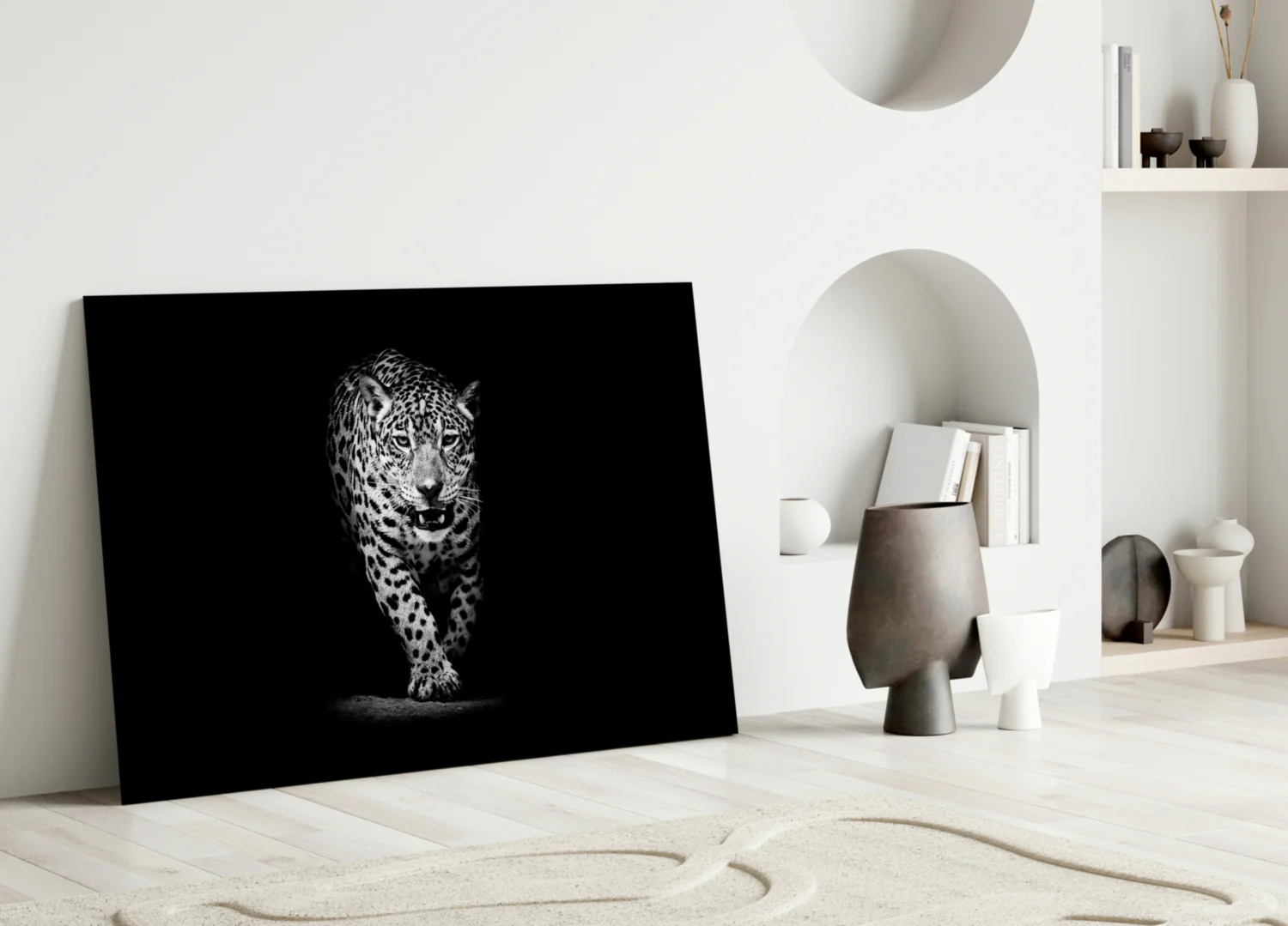 Leopard Glass Wall Art - Image 3