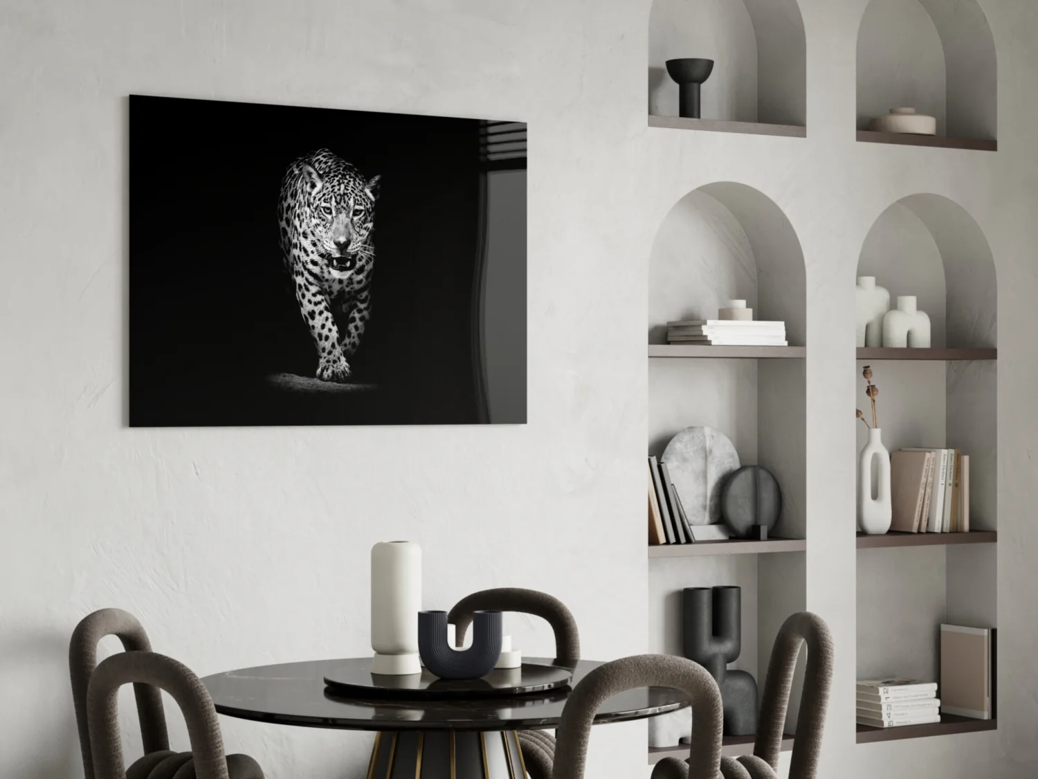 Leopard Glass Wall Art - Image 5
