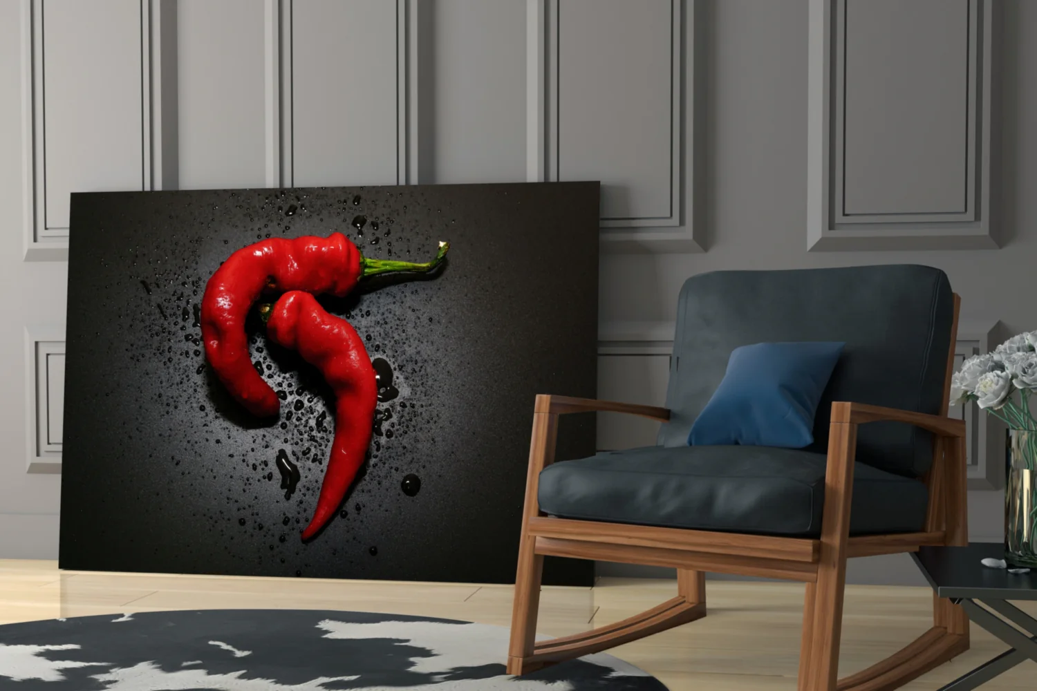 Red Pepper Glass Wall Art - Image 6