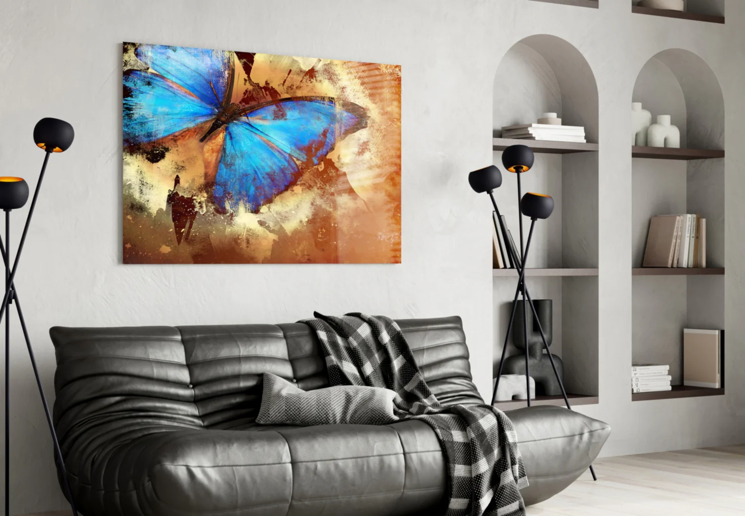 Butterfly Glass Wall Art - Image 4