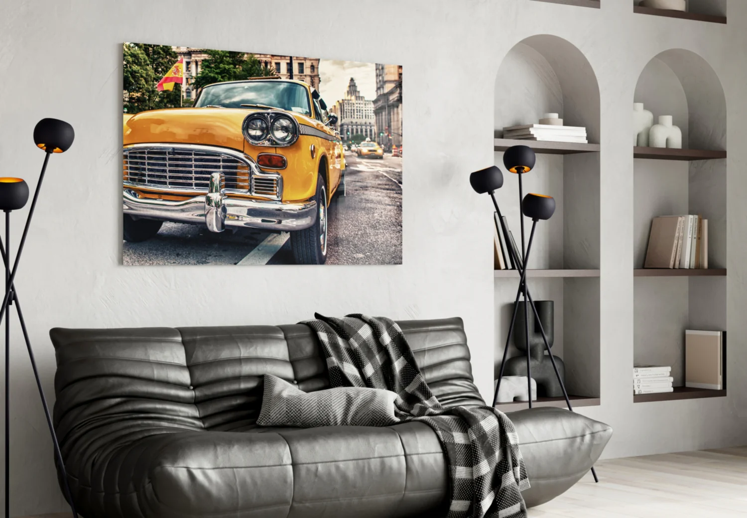 Classic Taxi Glass Wall Art - Image 4