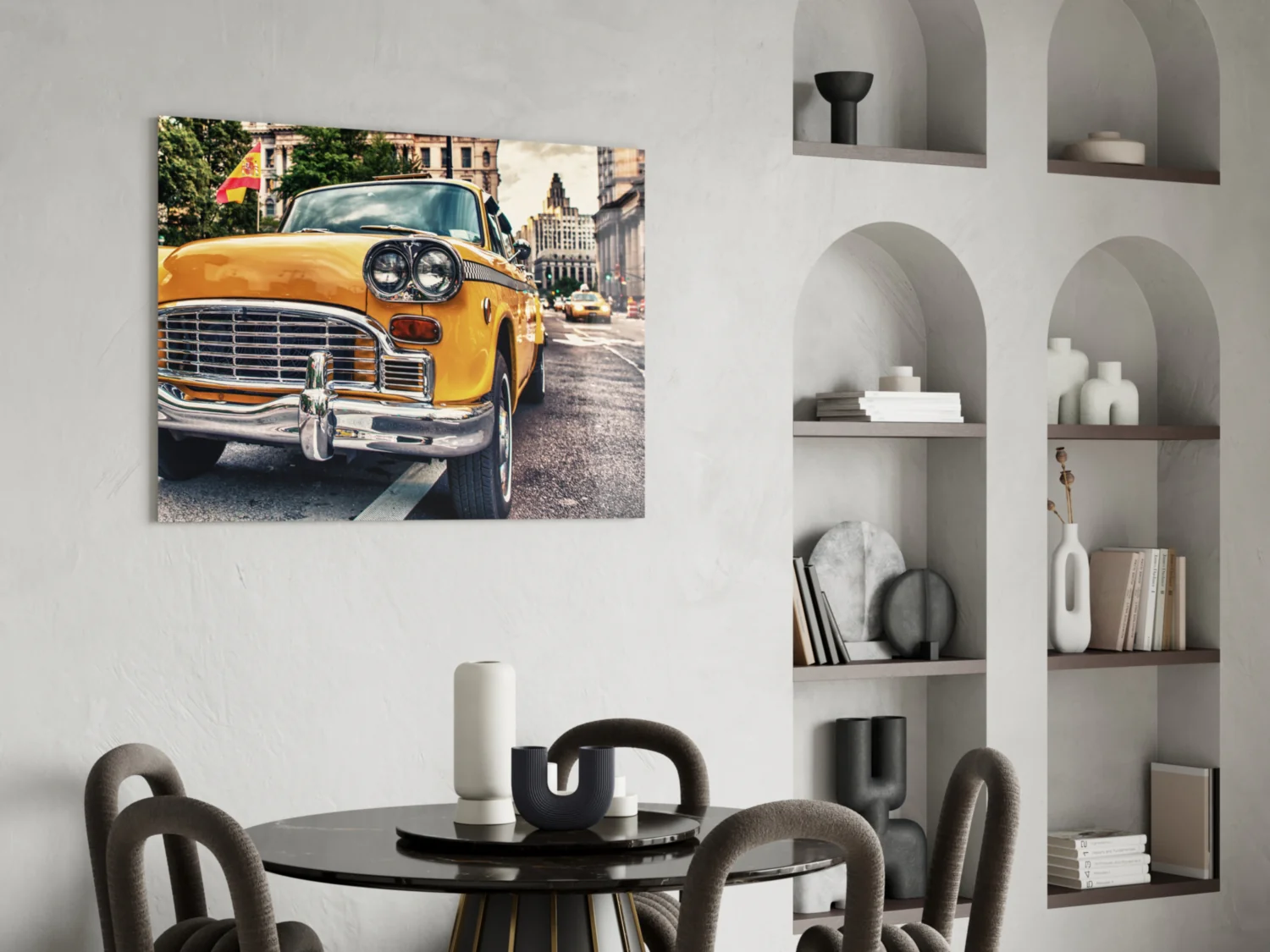 Classic Taxi Glass Wall Art - Image 5