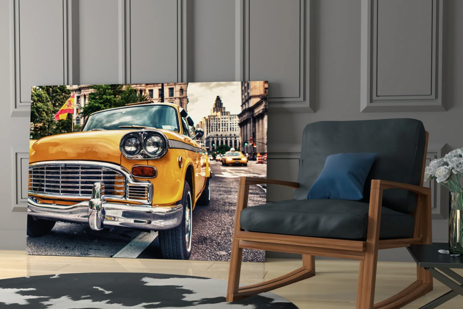 Classic Taxi Glass Wall Art - Image 6