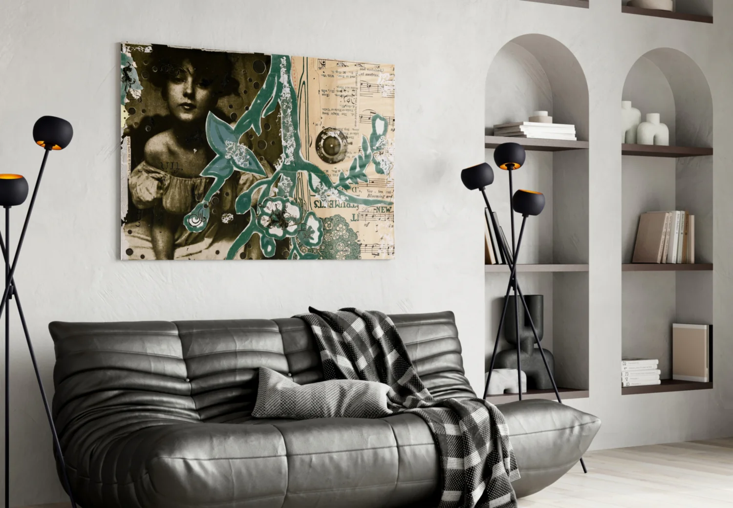 Abstract Glass Wall Art - Image 4