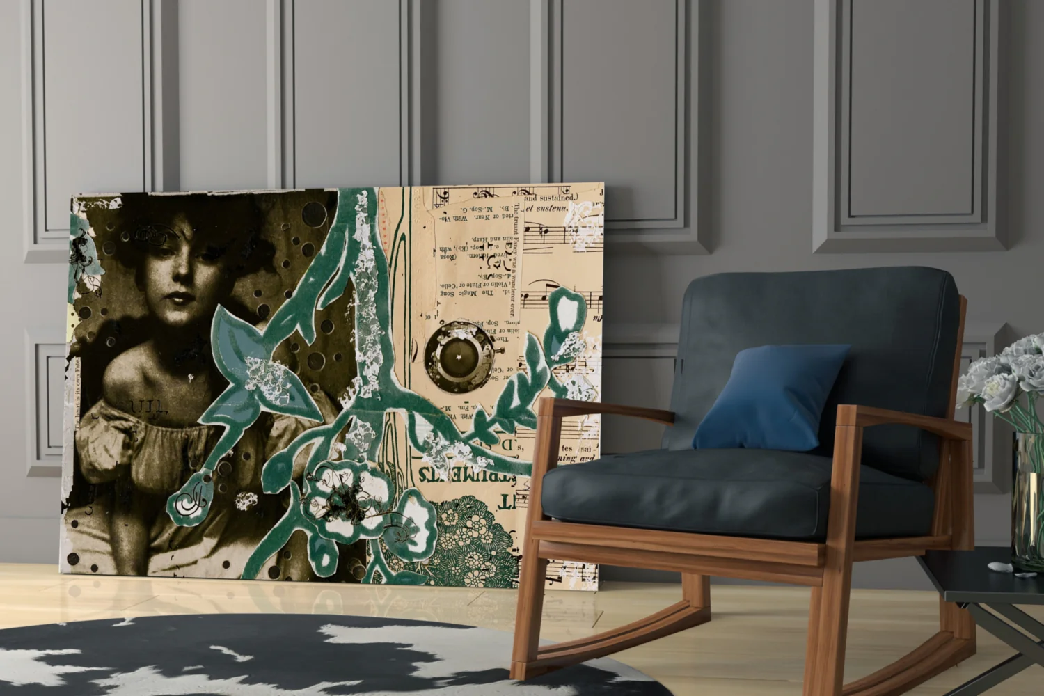 Abstract Glass Wall Art - Image 6