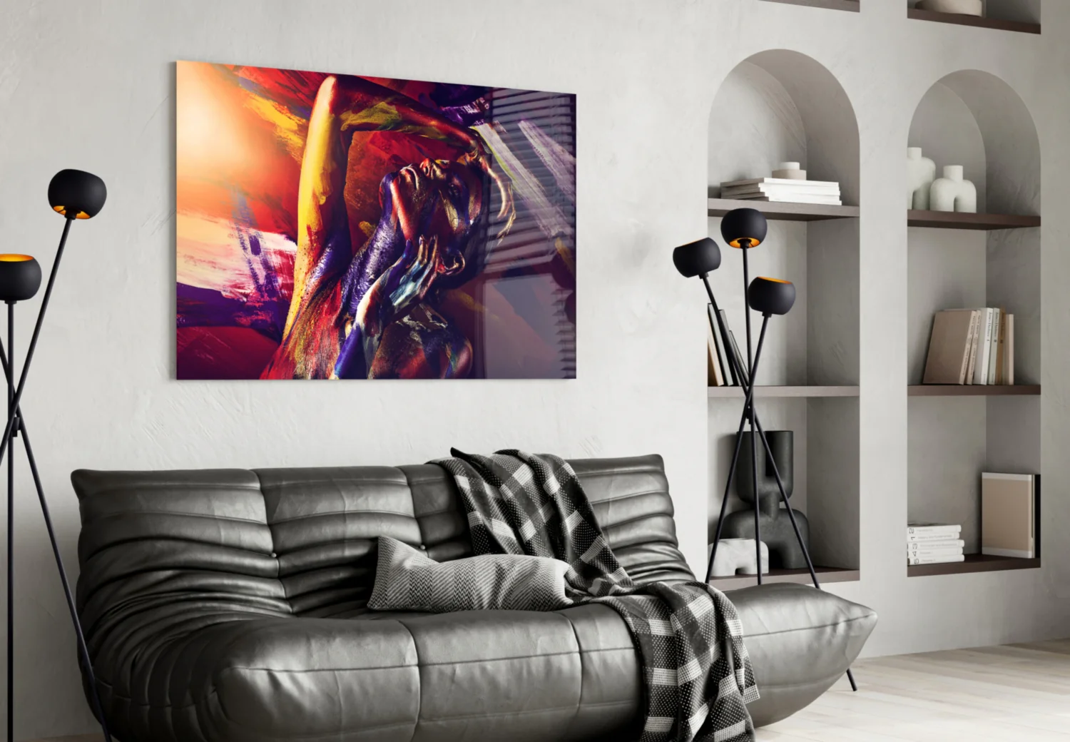 Woman Portrait 4 Glass Wall Art - Image 4