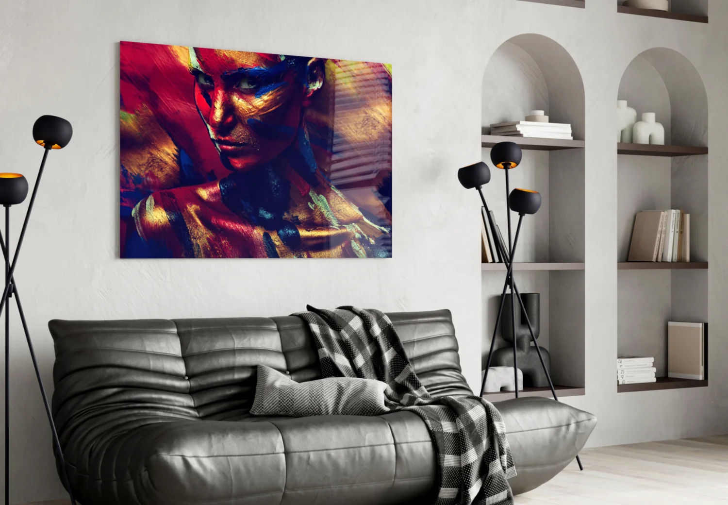 Female Portrait 6 Glass Wall Art - Image 4
