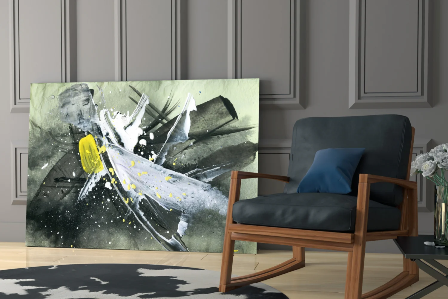 Abstract Glass Wall Art - Image 6
