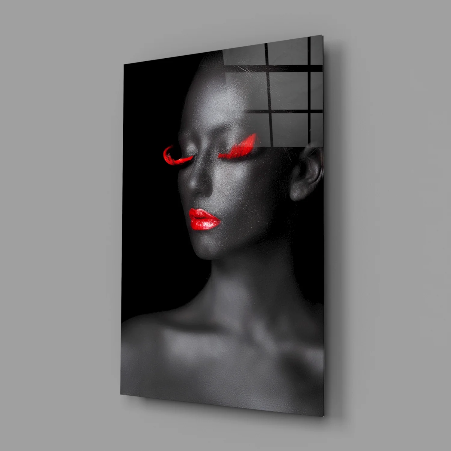 Woman Portrait 7 Glass Wall Art - Image 2
