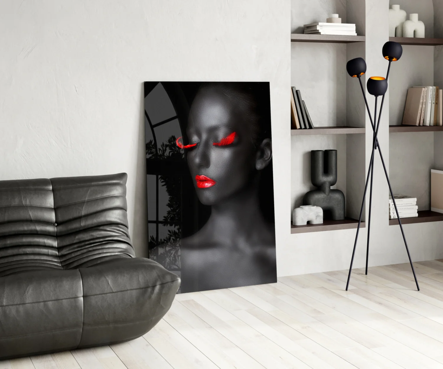 Woman Portrait 7 Glass Wall Art - Image 5