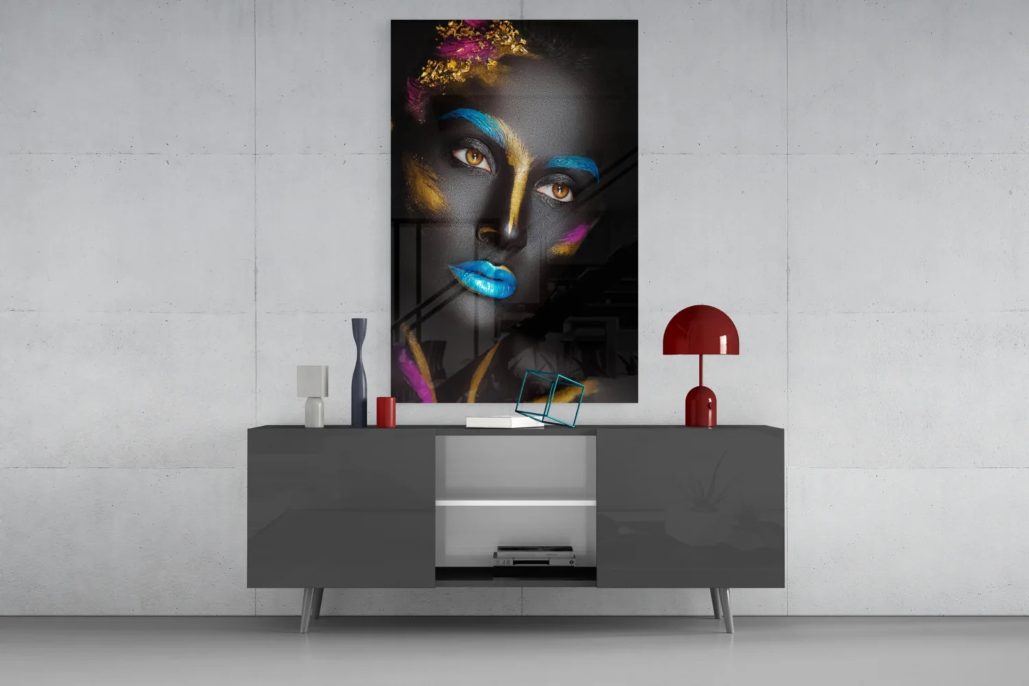Woman Portrait 8 Glass Wall Art - Image 8