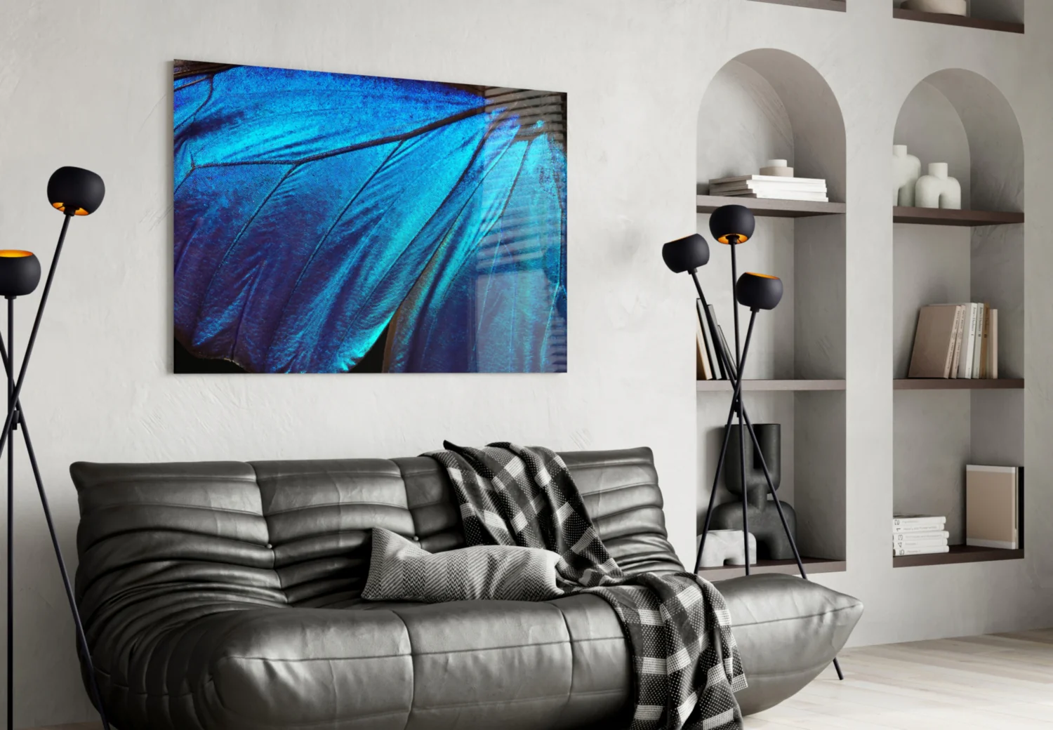 Butterfly Wing Glass Wall Art - Image 4